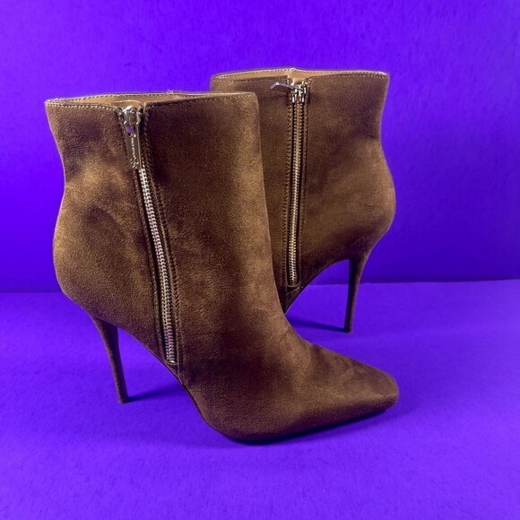 Jessica Simpson Women's Brown Chelsia Microsuede Ankle Boots Shoe Size 10-NEW - Picture 5 of 10